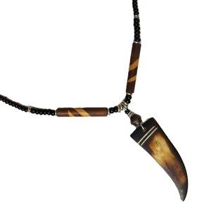 Genuine Handcrafted Kenya Africa Beaded Artifact Necklace 16" Unisex